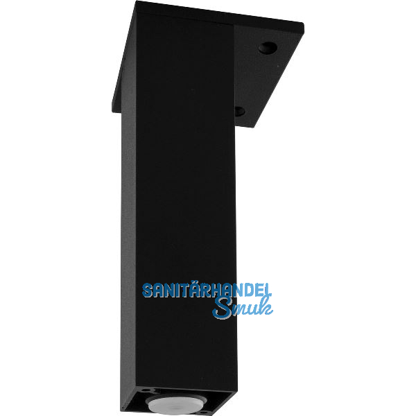 Dekorfu� 40x40 mm, L�nge 120 mm, verstellbar, Aluminium schwarz