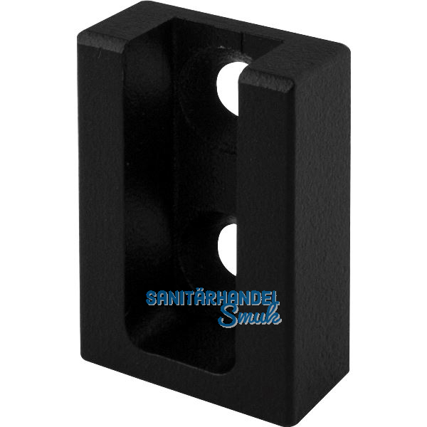 Nano Rohrtr�ger Endst�ck Wandmontage zu Schrankrohr, Messing schwarz