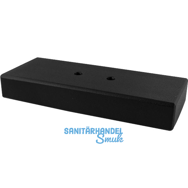 Dekorfu� Breite 40 mm, L�nge 200 mm, Edelstahl/schwarz