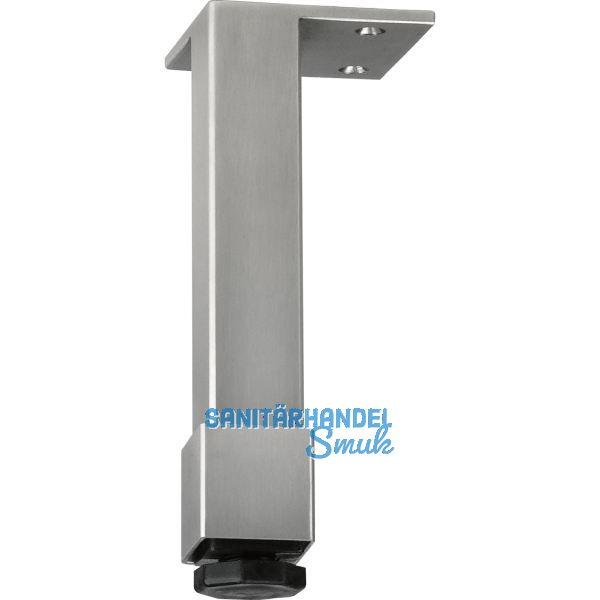 Dekorfu� 25x25 mm, L�nge 190 mm, Edelstahl geb�rstet