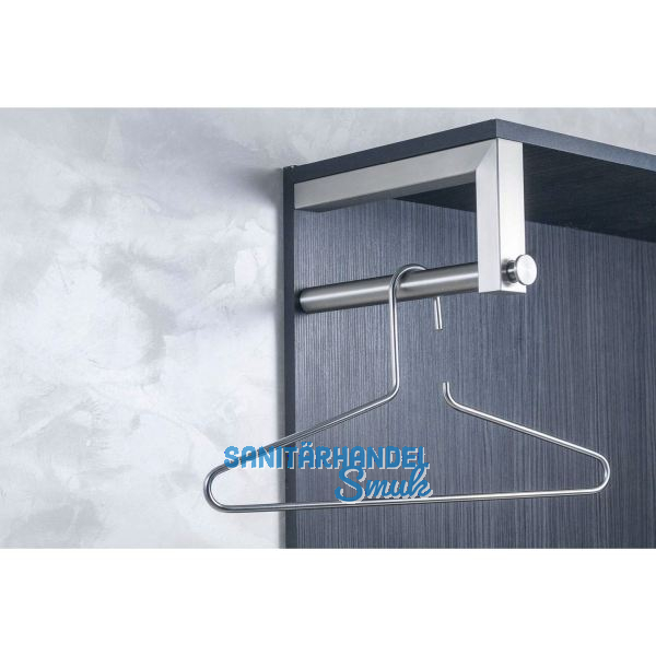 Garderobenb�gel Tora ausziehbar Breite 300 mm, H�he 150 mm, Edelstahl geb�rstet