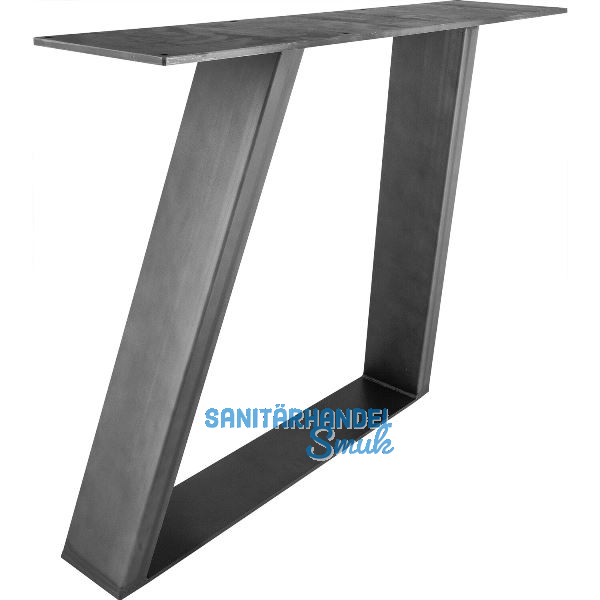 SIMAUSROM Tischkufe Trapez Schwarzstahl schutzlackiert