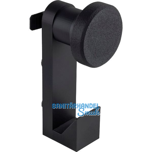 Huthaken Saton zu Akustikpaneel, H�he 128 mm, Kunststoff schwarz