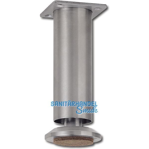 Dekorfu� Fu� � 35 mm, L�nge 190 mm, Edelstahl geb�rstet