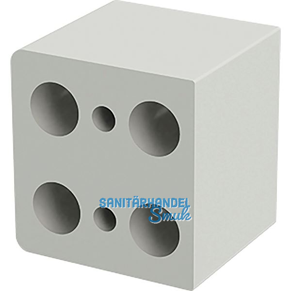 DISTACUBE� Distanzklotz 30 mm, Aluminium Seidenwei�-matt