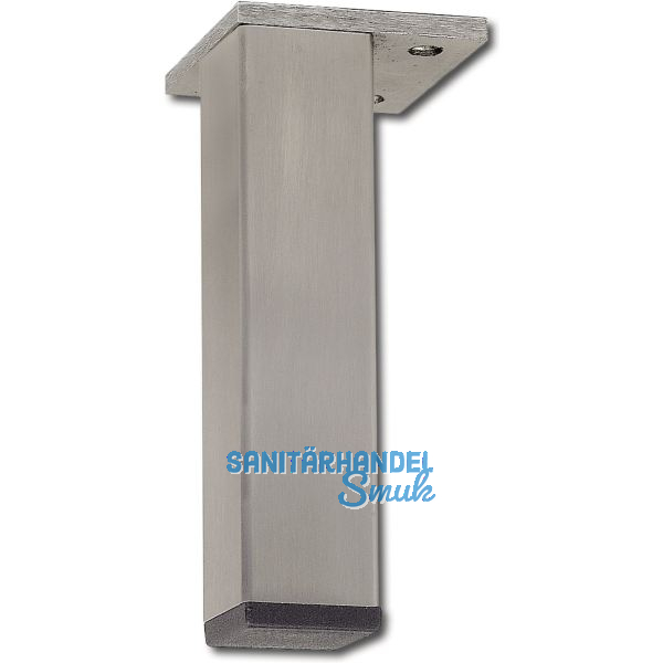 Dekorfu� 30x30 mm, L�nge 190 mm, Edelstahl geb�rstet