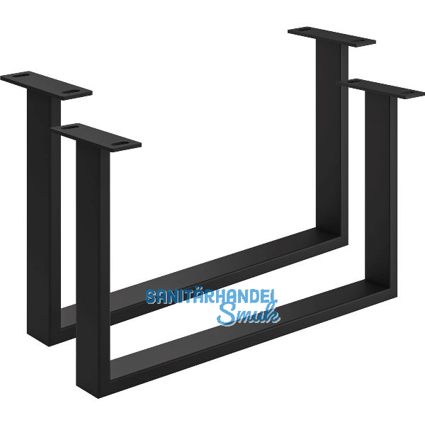 Couchtischkufe Etsi U-Form, Breite 600 mm, Stahl schwarz strukturiert