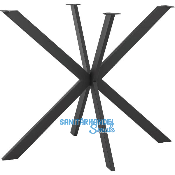 Tischgestell Etsi sternf�rmig, L�nge 890 mm, Stahl schwarz strukturiert