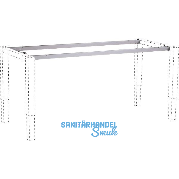 Sitz-Steh-Tischgestell 4-Leg Strong Traverse 2600 mm grau