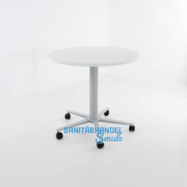 S�ulentischgestell 5-Stern 695 mm silber