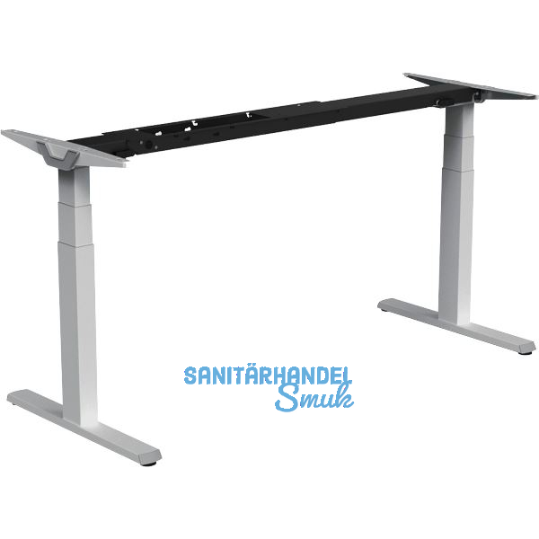 Tischgestell Amica, elektrisch verstellbar, Breite 1200 - 1800 mm, alufarbig
