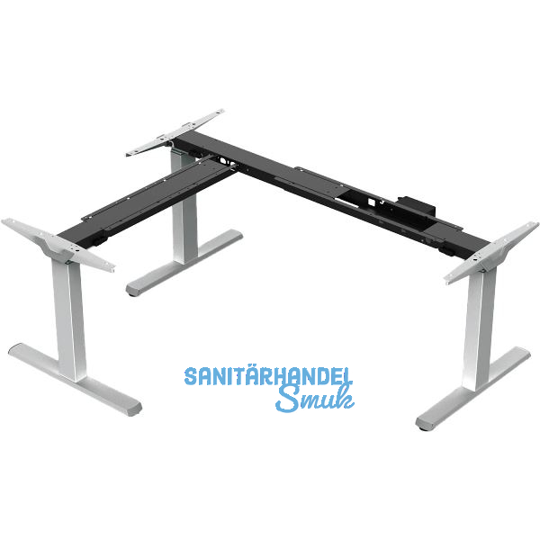 Tischgestell EVO Basic, 90� Winkelanwendung, elektrisch verstellbar, alufarbig