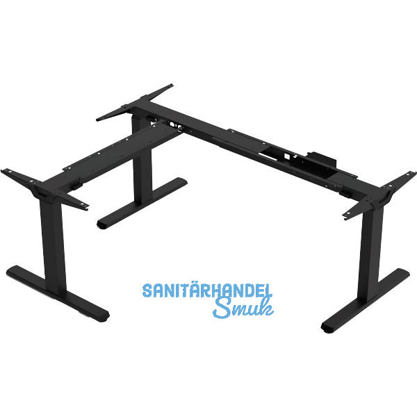 Tischgestell EVO Memory, 90� Winkelanwendung, elektrisch verstellbar, schwarz