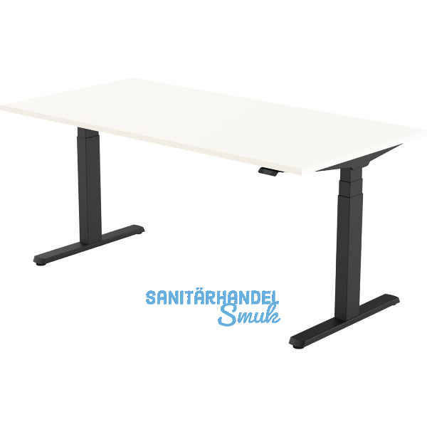 B�rotisch Evo, elektrisch verstellbar, schwarz, Platte 1600x800 Topwei�