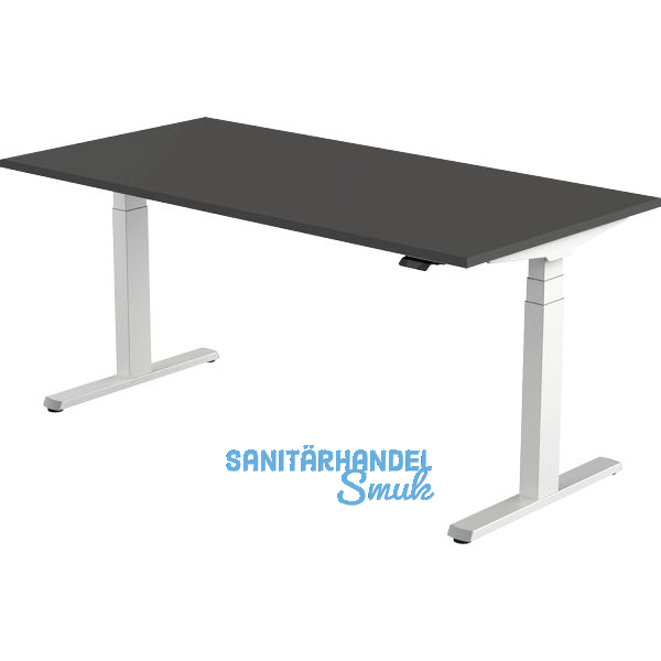 B�rotisch Evo, elektrisch verstellbar, alufarbig, Platte 1400x800 Graphitgrau