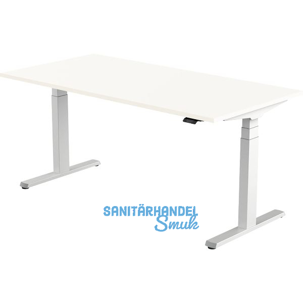 B�rotisch Amica, elektrisch verstellbar, alufarbig, Platte 1800x800 Topwei�