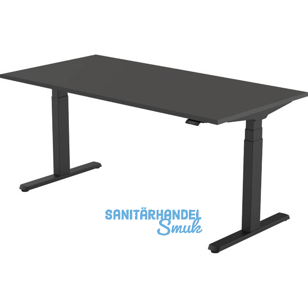 B�rotisch Amica, elektrisch verstellbar, schwarz, Platte 1400x800 Graphitgrau