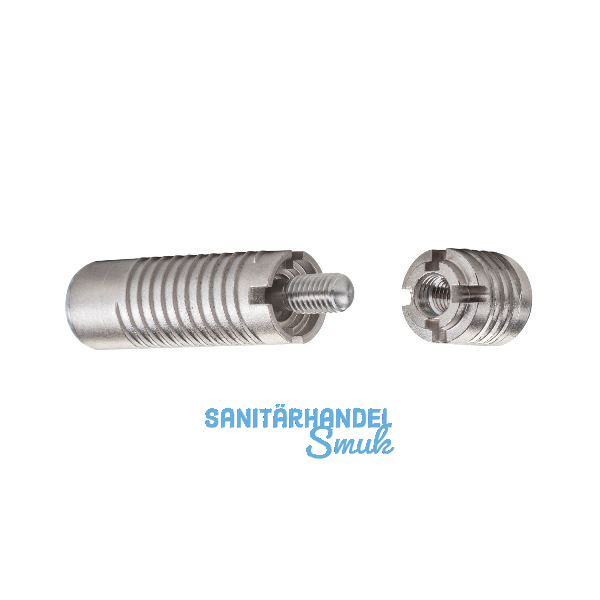 LAMELLO Invis Mx2 Verbinder Set mit Eindrehmutter 30 mm, Zinkdruckguss