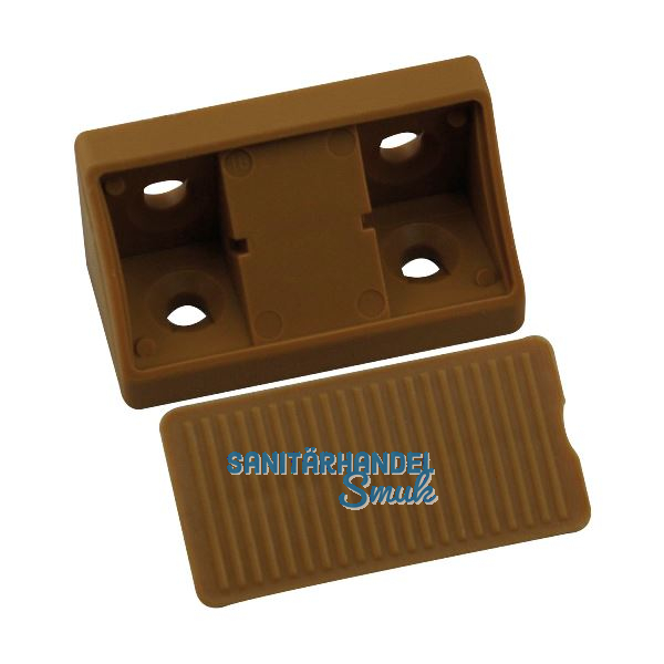 Schrankverbinder Universal, 21 x 21 x 44 mm, Kunststoff hellbraun