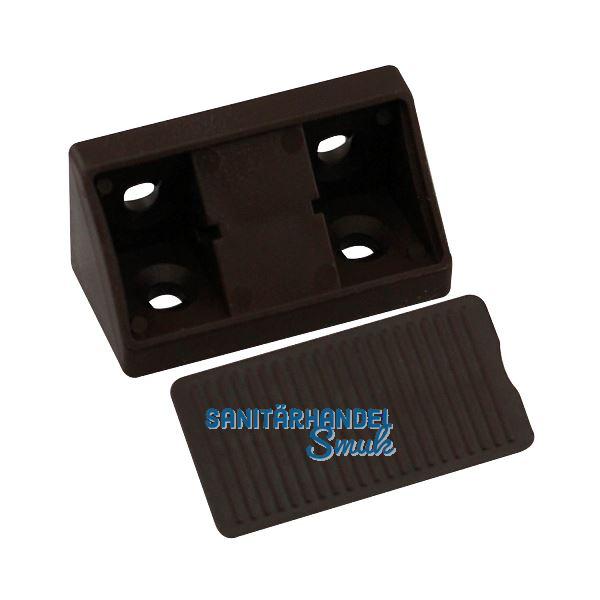 Schrankverbinder Universal, 21 x 21 x 44 mm, Kunststoff dunkelbraun