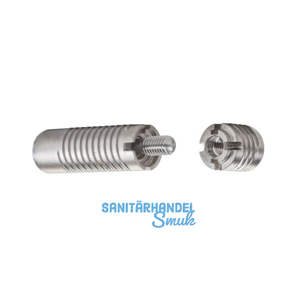 LAMELLO Invis Mx2 Verbinder Set mit Eindrehmutter 14 mm, Zinkdruckguss