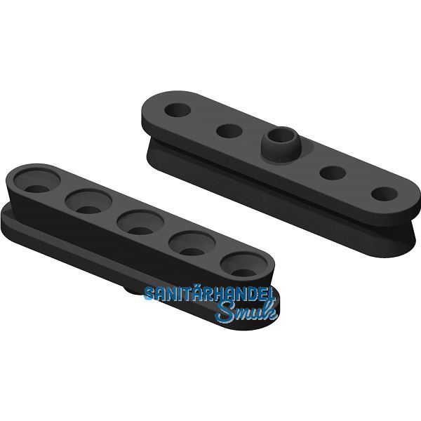 KEILVERBINDER Langh�lse mit Zentrierstift, Kunststoff schwarz