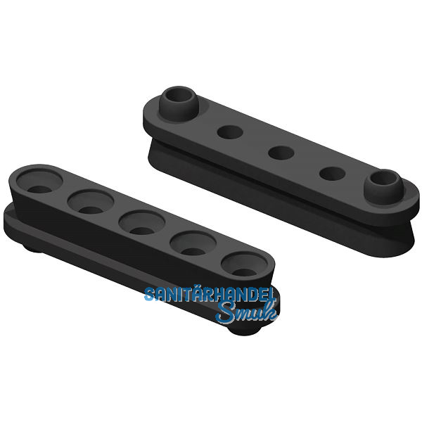 KEILVERBINDER Langh�lse mit 2 Zentrierstiften, Kunststoff schwarz