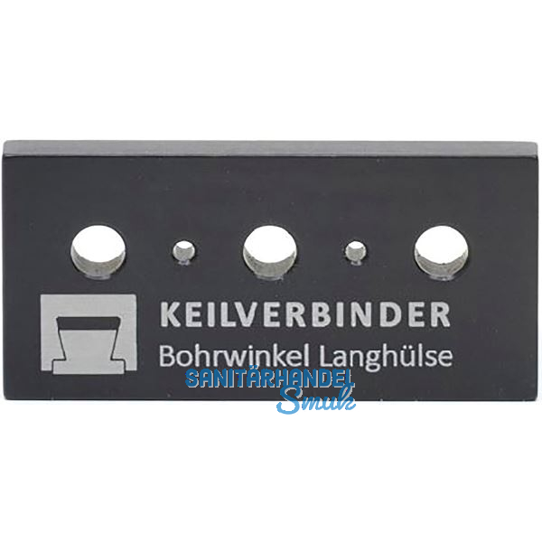 KEILVERBINDER Bohrwinkel f�r Langh�lsen, 19mm, Aluminium schwarz eloxiert
