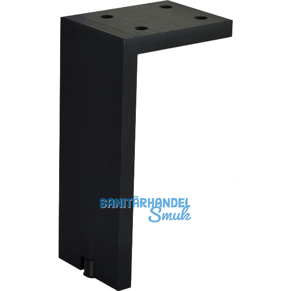 Dekorfu� Fonda 100 x 10 mm, L�nge 100 mm, Aluminium, schwarz geb�rstet