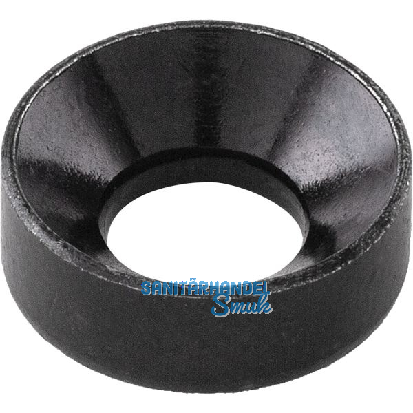 Kopf-Einlassrosette, � 13 mm, Stahl schwarz verzinkt