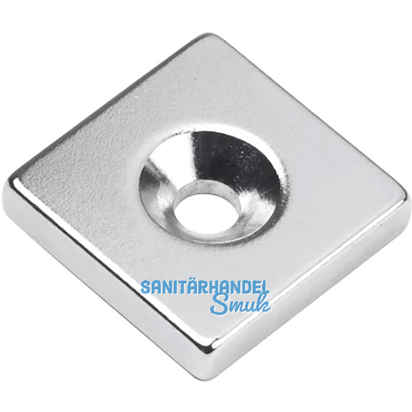 Quadermagnet 20x20x4mm, Haftkraft 7,5 kg