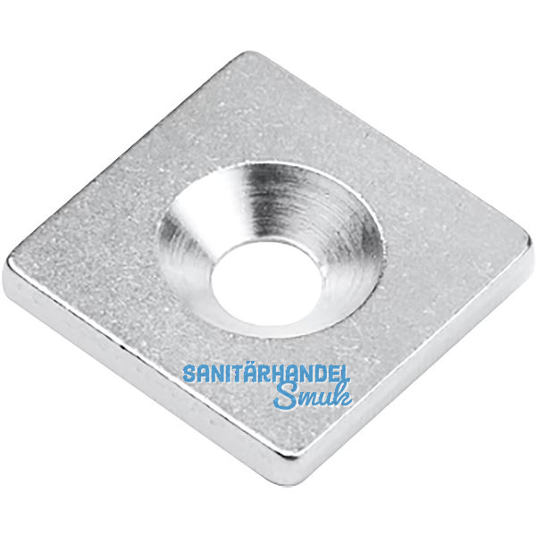 Magnetgegenst�ck 20 x 20 mm mit Bohrung