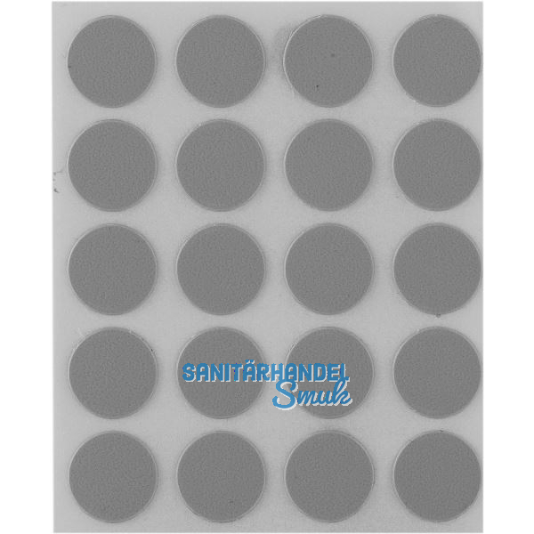 Abdeckkappe selbstklebend, �13mm, 20 St�ck, Kunststoff grau