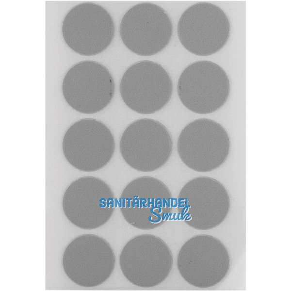 Abdeckkappe selbstklebend, �20mm, 15 St�ck, Kunststoff grau
