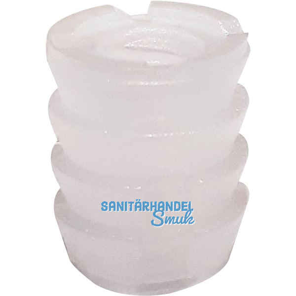 Einschlagmuffe rund, M4 L�nge 10,2 mm,Bohr �8, Kette zu 20 Stk.,Kunststoff natur