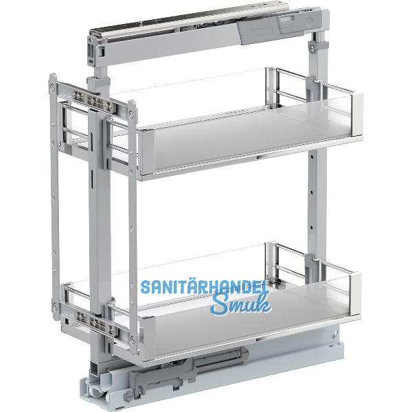 VS TAL Larder 1 Hochschrankauszug Set Artline KB 300 mm Silber/Glas satiniert
