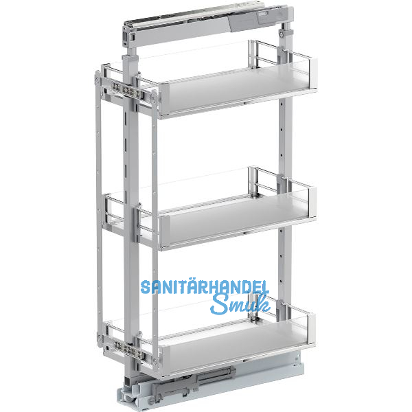 VS TAL Larder 2 Hochschrankauszug Set Artline KB 300 mm Silber/Glas satiniert
