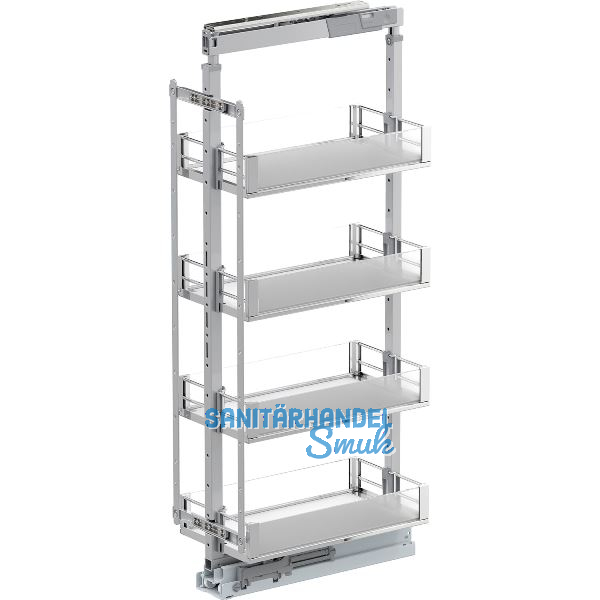 VS TAL Larder 3 Hochschrankauszug Set Artline KB 300 mm Silber/Glas satiniert