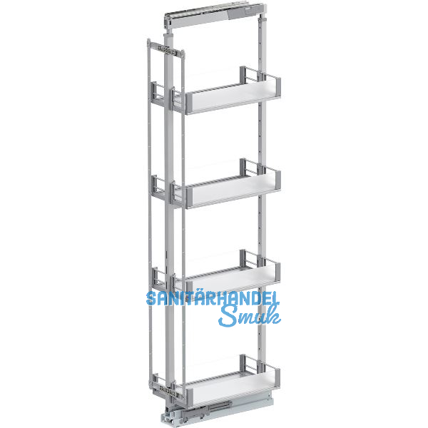 VS TAL Larder 5 Hochschrankauszug Set Artline KB 300 mm Silber/Glas satiniert