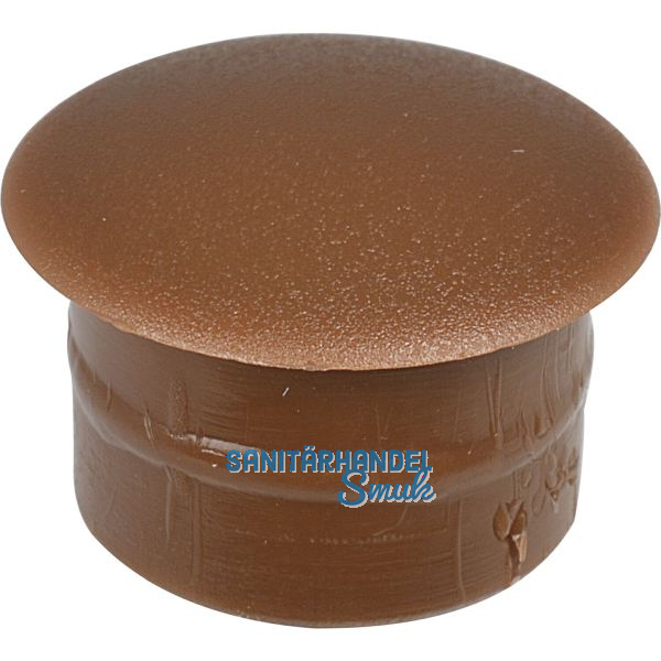 Abdeckkappe f�r Blindl�cher, Au�en-� 15, Schaft-� 13, Kunststoff braun RAL 8007