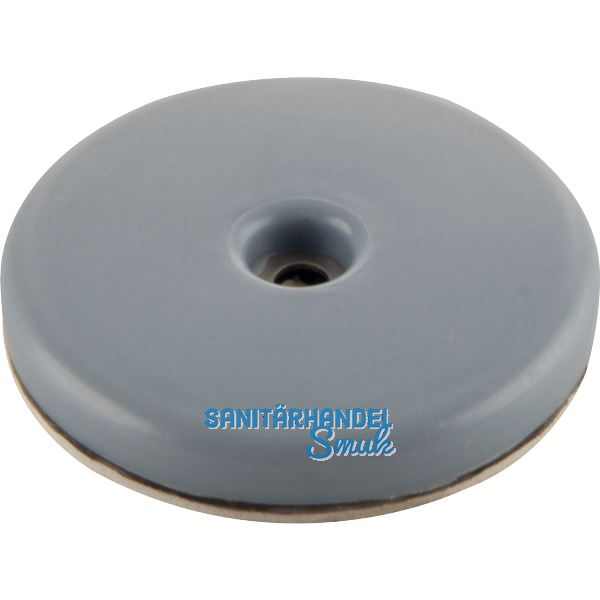 Teflongleiter mit Schraube rund, � 50 mm, H�he 8 mm, graublau