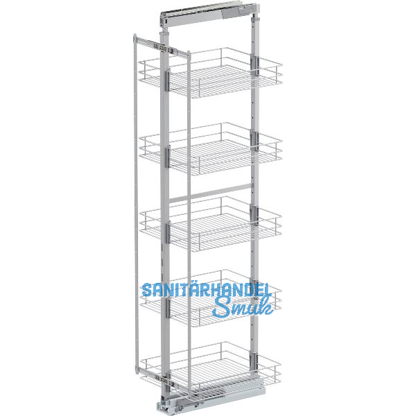 VS TAL Larder 5 Hochschrankauszug Set Classic KB 400 mm 5 Ablagen Silber