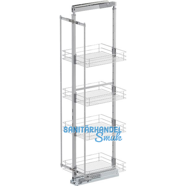 VS TAL Larder 5 Hochschrankauszug Set Classic KB 400 mm 4 Ablagen Silber