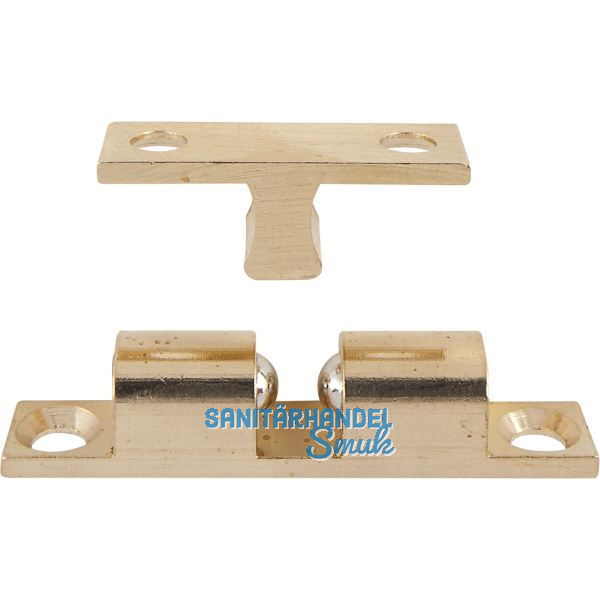 Doppelkugelschnapper, 8 x 43 mm, Messing poliert
