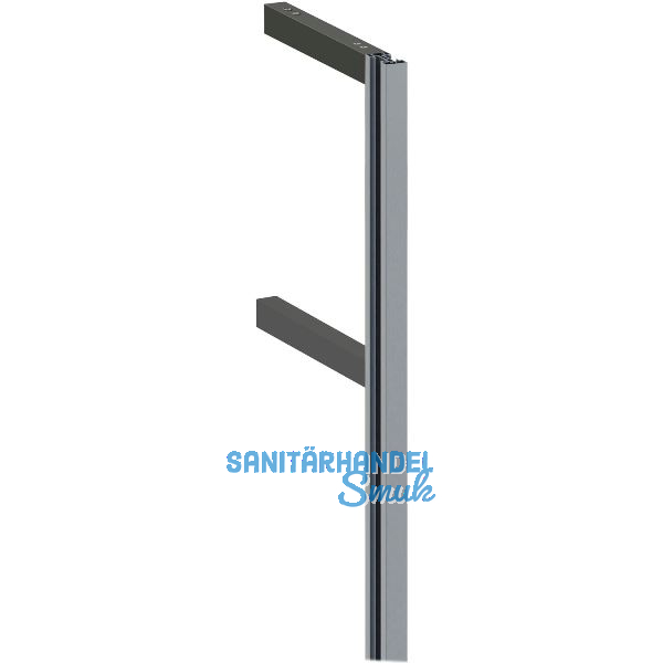 VOLPATO Stili Wandanbindung mitte 170 mm, Aluminium schwarz eloxiert