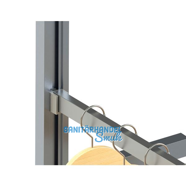 VOLPATO Stili Kleiderstange Set 900 mm, Aluminium schwarz eloxiert