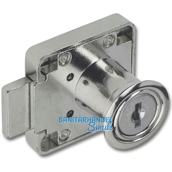 Zylinder-Kastenschloss leichte Ausf�hrung rechts, Zamak vernickelt