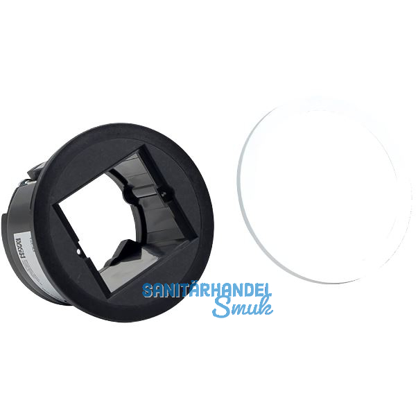 BACHMANN Einbaumodul PIX, f�r 1 Keystone-Modul, + Zierring schwarz, wei�