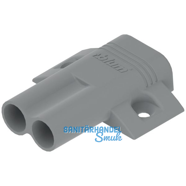BLUM BLUMOTION Doppel-Kreuzadapterplatte, Schrauben, Kunststoff platingrau