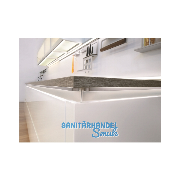 LED-Profilabdeckung zu Griffmulde Aktor L-Profil, 5000mm, opal